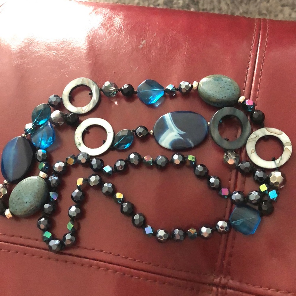 Park Lane blue stone necklace